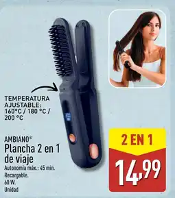 ALDI AMBIANO Plancha 2 en 1 de viaje oferta