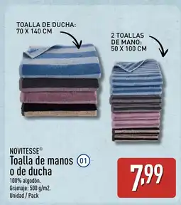ALDI NOVITESSE Toalla de manos o de ducha oferta