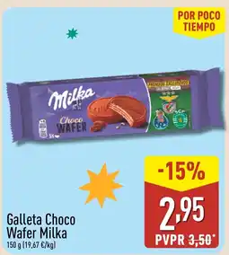 ALDI MILKA Galleta Choco Wafer oferta