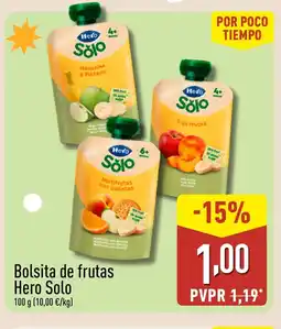 ALDI HERO SOLO Bolsita de frutas oferta