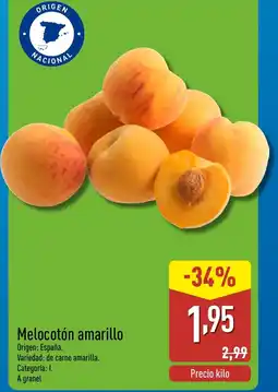 ALDI Melocotón amarillo oferta