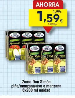 FROIZ Zumo don simón piña/manzana/uva o manzana oferta