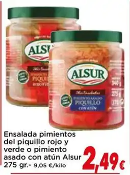 Proxi ALSUR Ensalada pimientos del piquillo rojo y verde o pimiento asado con atún oferta