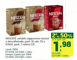 HiperDino NESCAFÉ soluble cappuccino natural o descafeinado oferta