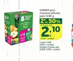 HiperDino GERBER pera- manzana-plátano oferta