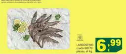 HiperDino Langostino crudo 60/70 piezas oferta