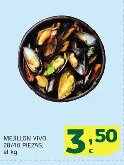 HiperDino Mejillon vivo 28/40 piezas oferta
