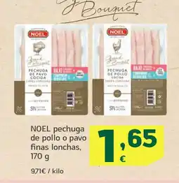 HiperDino NOEL pechuga de pollo o pavo finas lonchas oferta