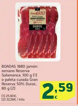 HiperDino BOADAS 1880 jamón serrano Reserva Salamanca oferta