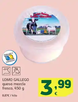 HiperDino LOMO GALLEGO queso mezcla fresco oferta
