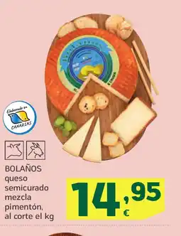 HiperDino BOLAÑOS queso semicurado mezcla pimentón oferta