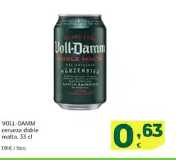 HiperDino VOLL-DAMM cerveza doble malta oferta