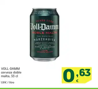 HiperDino VOLL-DAMM cerveza doble malta oferta