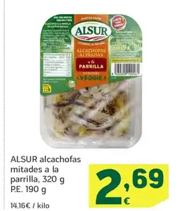 HiperDino ALSUR alcachofas mitades a la parrilla oferta