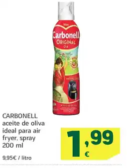 HiperDino CARBONELL aceite de oliva ideal para air fryer, spray oferta