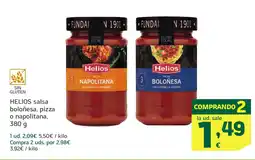HiperDino HELIOS salsa boloñesa, pizza o napolitana oferta