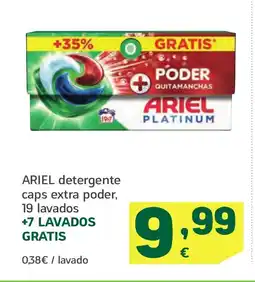 HiperDino ARIEL detergente caps extra poder oferta