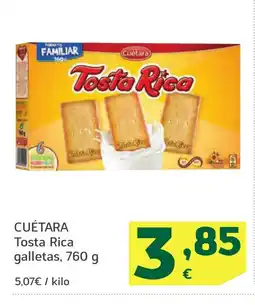 HiperDino CUÉTARA Tosta Rica galletas oferta