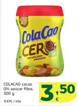HiperDino COLACAO cacao 0% azúcar fibra oferta