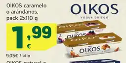 HiperDino OIKOS caramelo o arándanos oferta