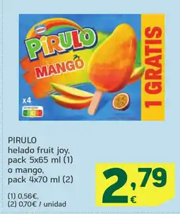 HiperDino PIRULO helado fruit joy oferta