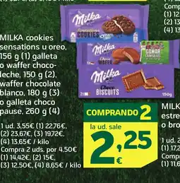 HiperDino MILKA cookies sensations u oreo oferta