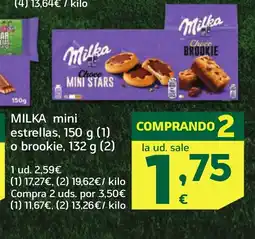 HiperDino MILKA mini estrellas o brookie oferta
