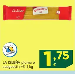HiperDino LA ISLEÑA pluma o spaguetti nº3 oferta