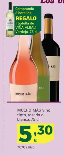 HiperDino MUCHO MÁS vino tinto, rosado o blanco oferta