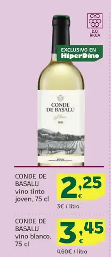 HiperDino CONDE DE BASALU vino tinto joven oferta