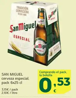 HiperDino SAN MIGUEL cerveza especial oferta