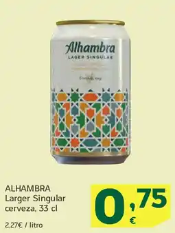 HiperDino ALHAMBRA Larger Singular cerveza oferta