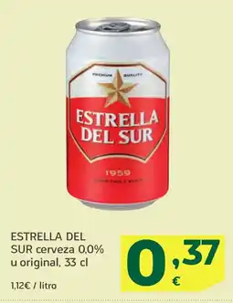 HiperDino ESTRELLA DEL SUR cerveza 0,0% u original oferta