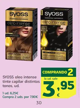 HiperDino SYOSS oleo intense tinte capilar distintos tonos oferta