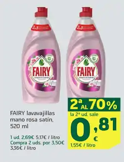 HiperDino FAIRY lavavajillas mano rosa satín oferta
