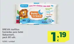 HiperDino BREVIA toallitas húmedas para bebé Babycream oferta