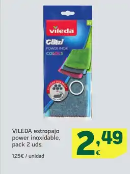 HiperDino VILEDA estropajo power inoxidable oferta