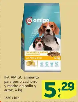 HiperDino IFA AMIGO alimento para perro cachorro y madre de pollo y arroz oferta