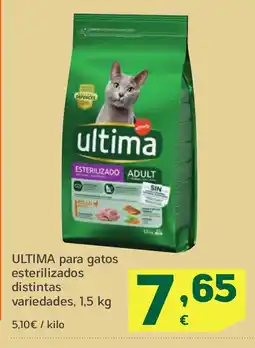 HiperDino ULTIMA para gatos esterilizados distintas variedades oferta