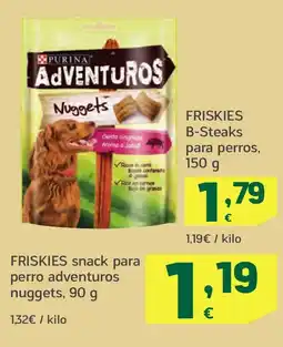 HiperDino FRISKIES snack para perro adventuros nuggets oferta