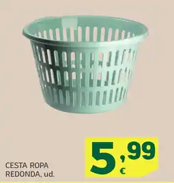HiperDino Cesta ropa redonda oferta