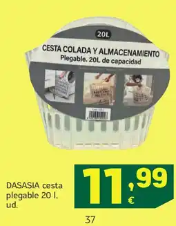 HiperDino Dasasia cesta plegable oferta