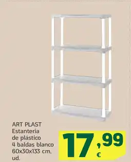 HiperDino Art plast estanteria de plástico 4 baldas blanco oferta
