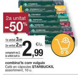 BonpreuEsclat STARBUCKS Cafè en càpsules assortiment oferta
