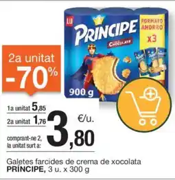 BonpreuEsclat PRÍNCIPE Galetes farcides de crema de xocolata oferta