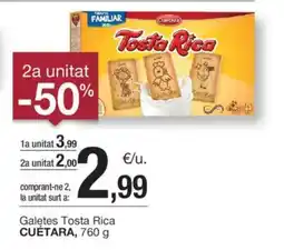 BonpreuEsclat CUÉTARA Galętes Tosta Rica oferta