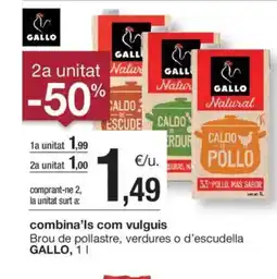 BonpreuEsclat GALLO Brou de pollastre, verdures o d'escudella oferta