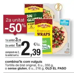 BonpreuEsclat OLD EL PASO Tortilla de blat original oferta