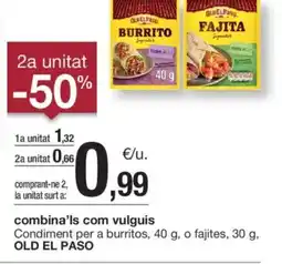 BonpreuEsclat OLD EL PASO Condiment per a burritos oferta