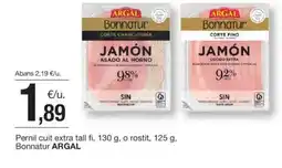 BonpreuEsclat ARGAL Pernil cuit extra tall fi oferta